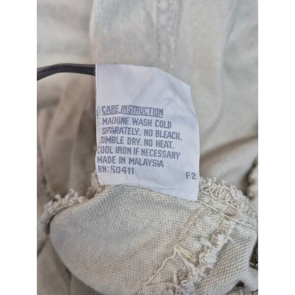 VTG 80s 70s Y2K City Limits Denim Jacket Beige w/Contrasting Floral Accents M - Picture 8 of 8